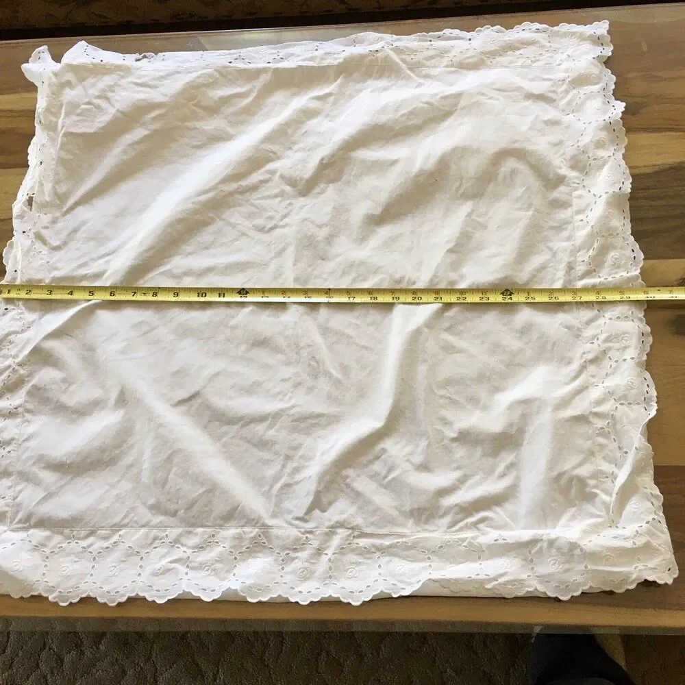 lot of 3 White Vintage pillow Covers